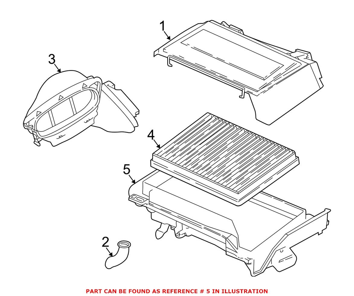 BMW Cabin Air Filter Housing - Passenger Side 64318379624